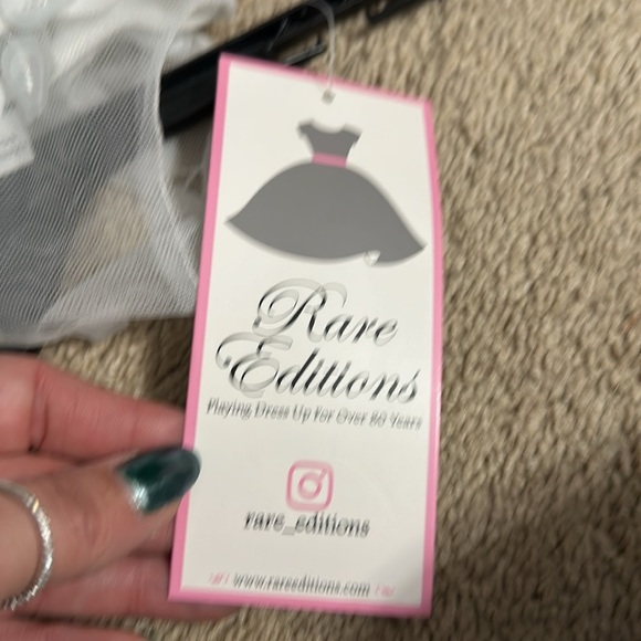 Rare Editions White Flower Girl Dress Size 5 NWT Flare high Sleeveless Bow - Picture 6 of 7